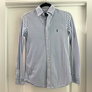Polo Ralph Lauren Striped Knit Oxford Shirt Size M